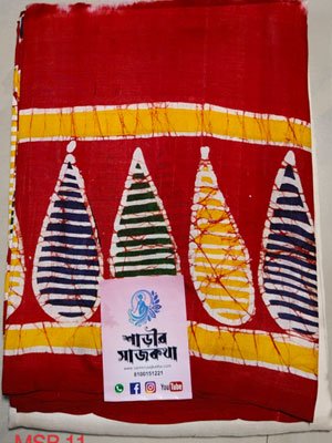 Pure Murshidabad Silk Hand Batik