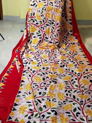 Pure Murshidabad Silk Hand Batik