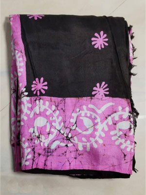 Pure Murshidabad Silk Hand Batik