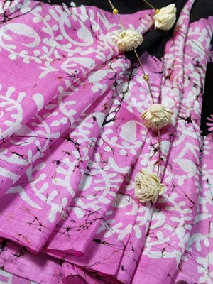 Pure Murshidabad Silk Hand Batik